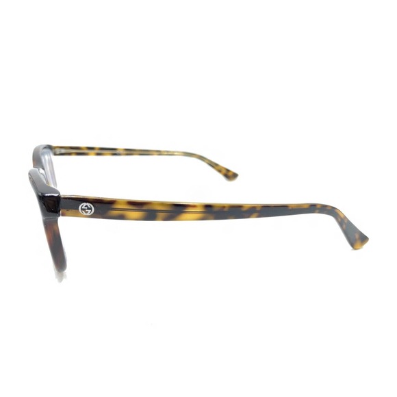 Gucci GG 3723 HNZ Brown Tortoise Rectangle Eyeglasses Frames 52-14 140 Italy - Picture 7 of 12